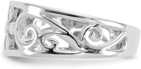 Solid 14k White Gold Floral Flower Adjustable One Size Fits All Toe Ring (3 to 6 mm) in Saudi Arabia