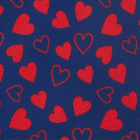 Jacob Alexander Men's Happy Valentine's Day Mini Red Hearts Pattern Pocket Square - Dark Blue in Saudi Arabia