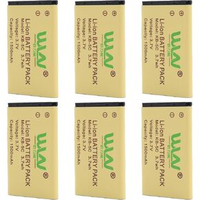 SHIQUN 5 Packs KD-C1 Battery 1500mAh Li-ion Battery for Two Way Radio KB-5C RT22 KD-C10 RT15 KD-C51 KD-C52 Replacement Compatible with GT-22 LT-316 RT19 LT-316 Accessories