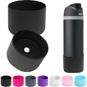 2PCS Silicone Water Bottle Boot for Owala 24oz 32oz 40oz,Anti-Slip Protective Sleeve Bottom Bumper Protector for FreeSip, Twist, and Flip Water Bottles
