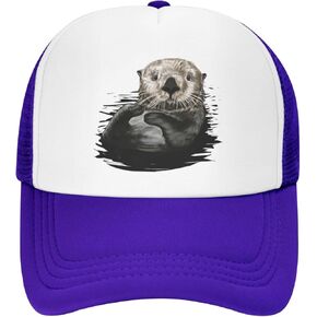 Mesh Dad Hat Adjustable Washed Sea Otter Cute Baseball Dad Cap Funny Distressed Ball Trucker Cap for Women Men