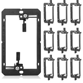 25Pack Low Voltage Mounting Bracket 1 Gang 2 Ring Drywall Cables Pass Through Wall Plate Wallboard Single Gypsum Board Outlet Hider Wires Speaker Coaxial Management Grommets Media Tool Cord Recessed