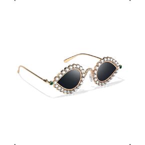 IGnaef Rhinestone Sunglasses for Women Bling Bling Glasses Jeweled Frame Costume Party Accessory