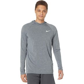 Nike Swim Men's Heather Long Sleeve Hooded Hydroguard Particle Grey Medium/Particle Grey