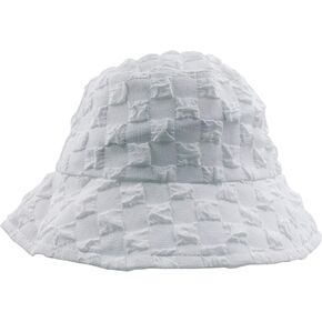 Summer checkerboard Bucket Hat for Women Girls Fisherman Cap Outdoor Wide Brim Bowler Cloche Beanie Cap Spring Fall