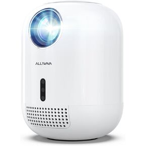 [تركيز تلقائي/6D Keystone] جهاز عرض صغير محمول PR350 مع 5G WiFi 6 وبلوتوث، جهاز عرض فيديو خارجي أصلي 4K 1080P، نظام مسرح منزلي ذكي متوافق مع iOS/Android/HDMI/USB
