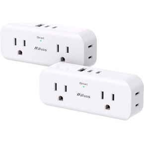 Outlet Extender, 4 Outlet Extension with 1 USB-A 2 USB-C Wall Charger, Multi Plug Outlet Splitter, Electric Wall Outet Expander for Travel, Home, Office, Cruise Dorm Essentials