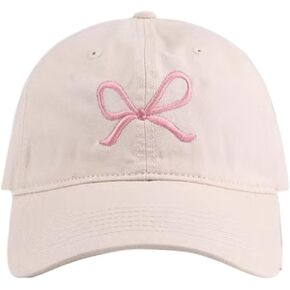 Sumleno Womens Trendy Cute Bow Baseball Cap Y2k Aesthetic Coquette Preppy Sun Cap Hiking Travel Trucker Hat Accessories