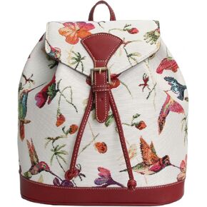 حقيبة ظهر بخيوط سحب من سيغنيار ويليام موريس فراولة لص ومزودة بغطاء قلاب وإبزيم in Kuwait