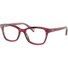 Ray-Ban Junior Ry1591 Square Prescription Eyeglass Frames, Striped Grey/Demo Lens, 48 mm
