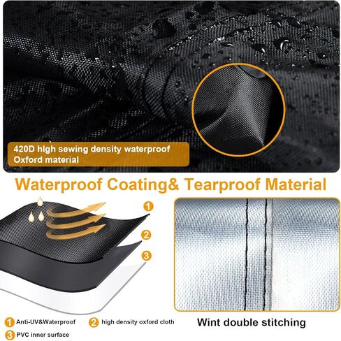 LXKCKJ Air Conditioner Cover for Outside Units - 420D Waterproof Air Conditioner Protection Covers for Window Unit - Winter AC Covers Fits AC Condensing HVAC Unit(Black&Green-24''LX24''WX30''H) in Kuwait