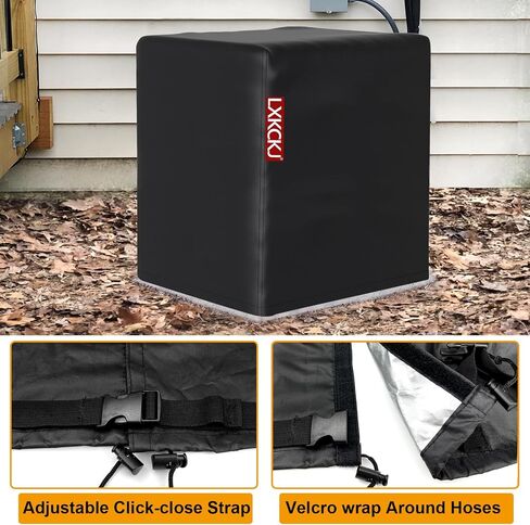 LXKCKJ Air Conditioner Cover for Outside Units - 420D Waterproof Air Conditioner Protection Covers for Window Unit - Winter AC Covers Fits AC Condensing HVAC Unit(Black&Green-24''LX24''WX30''H) in Kuwait