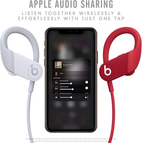 Powerbeats High-Performance Wireless Bluetooth Headphones - Black - MWNV2LL/A (Renewed) in Saudi Arabia