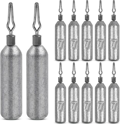 Drop Shot Fishing Weights, Pencil Weights Fising Sinkers No Snag Drop Shot Rig Skinny Sinkers for Bass Saltwater Freshwater Fishing 1/8oz,3/16oz,1/4oz,3/8oz,1/2oz,3/4oz in Saudi Arabia