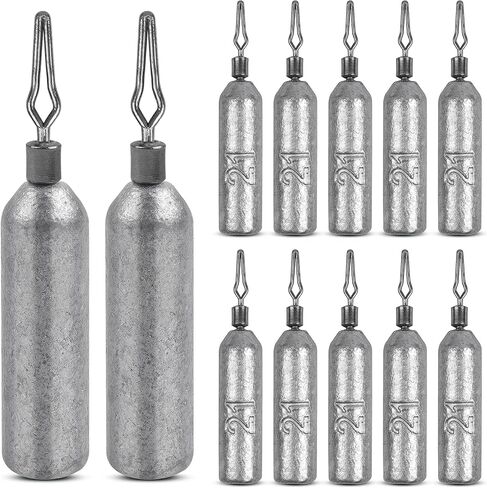 Drop Shot Fishing Weights, Pencil Weights Fising Sinkers No Snag Drop Shot Rig Skinny Sinkers for Bass Saltwater Freshwater Fishing 1/8oz,3/16oz,1/4oz,3/8oz,1/2oz,3/4oz in Saudi Arabia