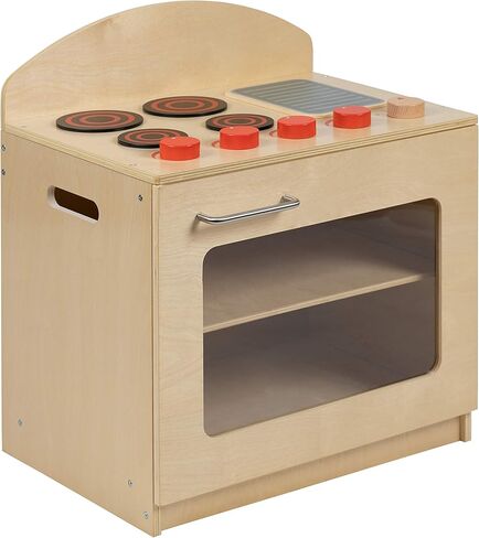 Flash Furniture Children's Wooden Toy Kitchen Set with Pretend Stove, Sink, and Refrigerator, 3-Piece Interactive Kids Playset for Educational Play in Kuwait