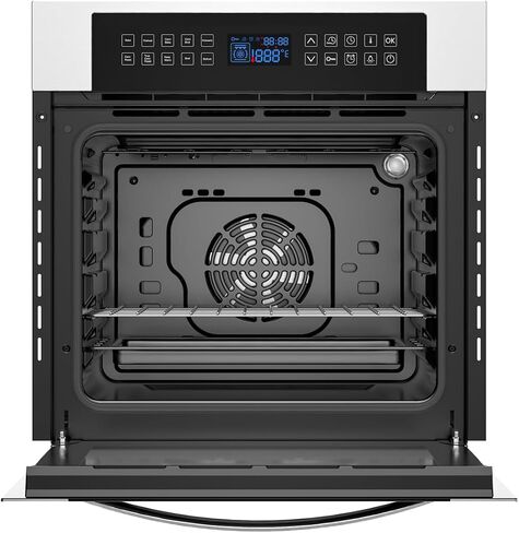 Empava 24 Inch Electric Single Wall Oven 10 Cooking Functions Deluxe 360° ROTISSERIE with Sensitive Touch Control in Stainless Steel in Saudi Arabia