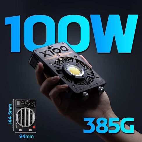 ZHIYUN MOLUS X100 ضوء فيديو LED محمول، 100 وات 2700K-6500K CRI 95+ TLCI 97+ مع التحكم في سطوع تطبيق البلوتوث in Saudi Arabia