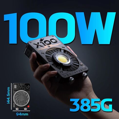 ZHIYUN MOLUS X100 ضوء فيديو LED محمول، 100 وات 2700K-6500K CRI 95+ TLCI 97+ مع التحكم في سطوع تطبيق البلوتوث in Saudi Arabia