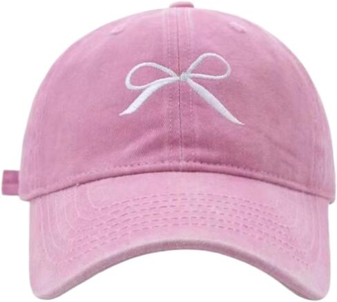 Sumleno المرأة العصرية لطيف القوس قبعة بيسبول Y2k الجمالية Coquette Preppy قبعة واقية من الشمس المشي لمسافات طويلة السفر قبعة سائق الشاحنة الملحقات in Saudi Arabia