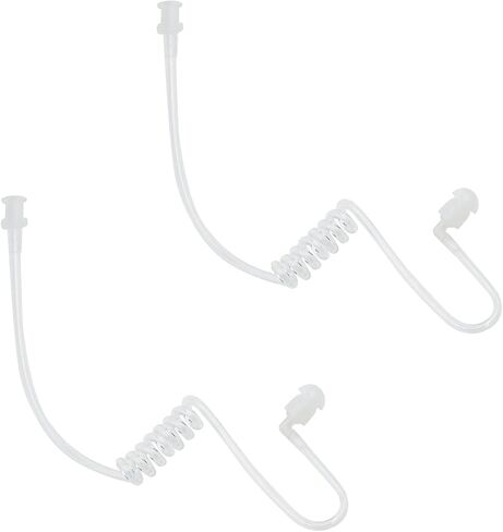 Replacement Acoustic Tube with Connector Replaceable Earpiece Coil Tubes for Two Way Radio Ear Piece Walkie Talkie Surveillance Headset FBI Covert Style Silicon Soft Material (J5, Black) in Saudi Arabia