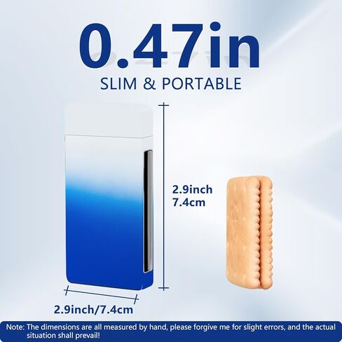 ولاعة كهربائية قابلة لإعادة الشحن عبر USB ولاعة قوسية مزدوجة مع شاشة ذكية تعمل باللمس ولاعة بلازما مقاومة للرياح للشمعة ولاعة رائعة مع مؤشر بطارية LED هدية مميزة للرجال والنساء (أسود + سماوي) in Kuwait