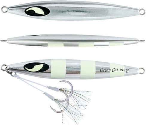 OCEAN CAT Slow Fall Fishing Luers Mental Lead Jigging Sea Baits Flat Hooks 5 Colors 5 Weights in Kuwait