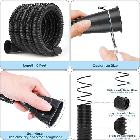 MyLifeUNIT Washing Machine Drain Hose Extension Kit, Universal Fit All Drain Hose, 6.9 Feet in Kuwait