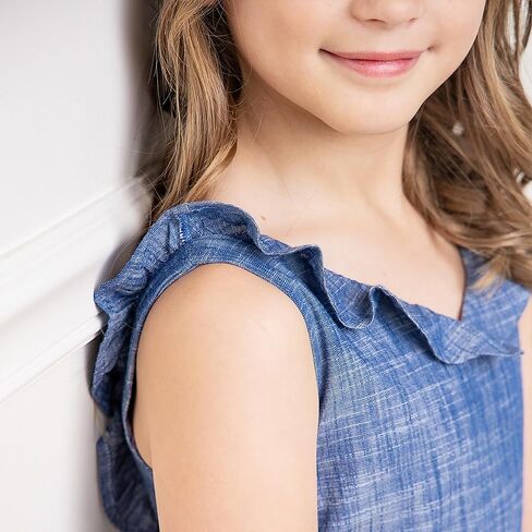 Hope & Henry Girls' Bow Front Wide Leg Jumpsuit in Kuwait