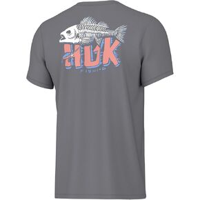 HUK Unisex Kid's Short Sleeve Performance Tee, Fishing T-Shirt, Off The Water-Baked Clay, X-Large