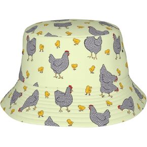 Animal Cute Chicken Bucket Hats Outdoor Summer Fashion Fisherman Hats Beach Mens Womens Teens Sun Hats for Travel