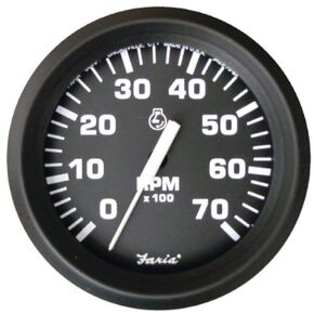 Faria Beede INSTRUMENTS Faria 32805 Euro Tachometer (7000 RPM) - 4", Black