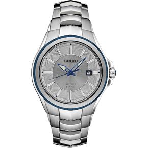 SEIKO Watch for Men - Coutura Collection - Solar Powered, Stainless Steel Case & Bracelet