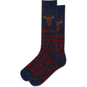 Hot Sox Men's Fun Conversation Starter Boot Crew Socks-1 Pair Pack-Cool Winter Gifts