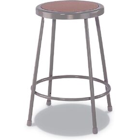 Alera ALEIS6624G 24 in. Seat Height Backless Industrial Metal Shop Stool - Brown