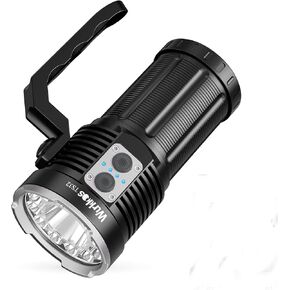 Wurkkos TS32 Rechargeable Flashlight 13000 High Lumen, IP68 Waterproof Led Flashlight with 12 * 519A &1* Led, Emergency Flashlight Support Discharge, Dual Switch Flashlight for Camping Hiking