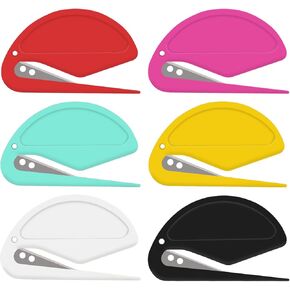 6 Pack Letter Opener Envelope Slitter – Envelope Opener for Women Men,Office Worker,Graduate Students,Home,Office,Postal.Mail Opener with Safety Concealed Sharp Blade Neatly Opened Without Damage