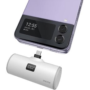 Mini Portable Charger Built in Cable 5000mAh Power Bank Ultra-Compact Battery Pack Phone Charger Portable Fast Charging Compatible with iPhone 14/14 Pro Max/13/13 Mini/13 Pro Max/12/12 (Black)