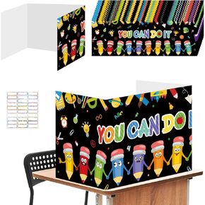 24 Pcs Desk Dividers Privacy Folders for Students,Farmhouse Classroom Privacy Shields Test Dividers for Student Desks Study Home Class (Pencil24)