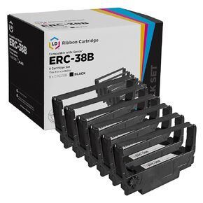 LD Products POS Ribbon Cartridge Replacement for Epson ERC-38B (Black, 6-Multipack) Compatible with The Following Epson Printer Model TM-300A