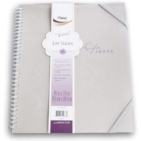Mead For Home Life Index, 9 1/2" x 11 1/2", Gray (MHAY3738)