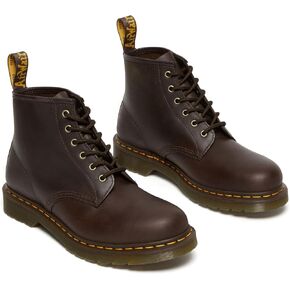 Dr. Martens Unisex 101 Fashion Boot, Dark Brown Crazy Horse, 9 US Women