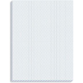 50 Sheets Isometric Graph Paper Pad 8.5" x 11" Isometric Paper Drafting and Graph Paper Pads for 3D Designs Architecture Landscaping Engineering Drafting