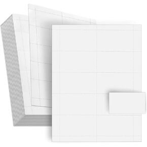 Best Paper Greetings 1000 Piece Blank Printable Business Cards 3.5 x 2, Perforated Card Stock Paper for Inkjet and Laser Printers, 10 Cards Per Sheet (White)