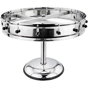 New Star Stainless Steel Order Wheel Ticket Holder, 12 Clips, 14-Inch Dia with 10-Inch Chrome Heavy Base, 1 Piece