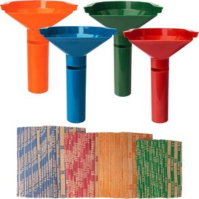 أنابيب فرز العملات المعدنية 4 ألوان، أنابيب عدادات العملات المشفرة للأرباع والدايمات والنيكل والبنسات، مع أغلفة عملات معدنية متنوعة in Kuwait