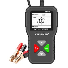 KINGBOLEN BM520 6V 12V 24V Car Battery Tester, 100-2000 CCA Automotive Load Tester Accurate Digital Auto Battery Analyzer Cranking and Charging System Tester for Cars Trucks SUV Motorcycle