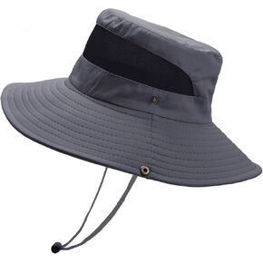 Sun Hat, for Men Women, UV Protection UPF 50+, Wide Brim Packable Bucket Boonie Sunhat, for Fishing Hiking Gardening