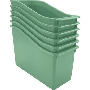 Teacher Created Resources Eucalyptus Green Plastic Book Bin 6-Pack (TCR2088686)