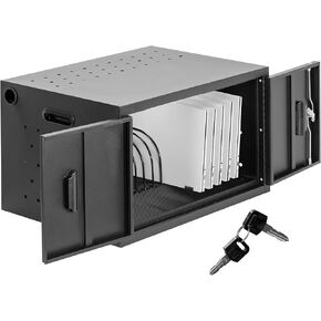 VIVO 16-Bay Locking Laptop and Tablet Charging Station, Fits up to 14 inch Laptops, Secure Device Organization Storage Cabinet, Black, CART-LAPC2